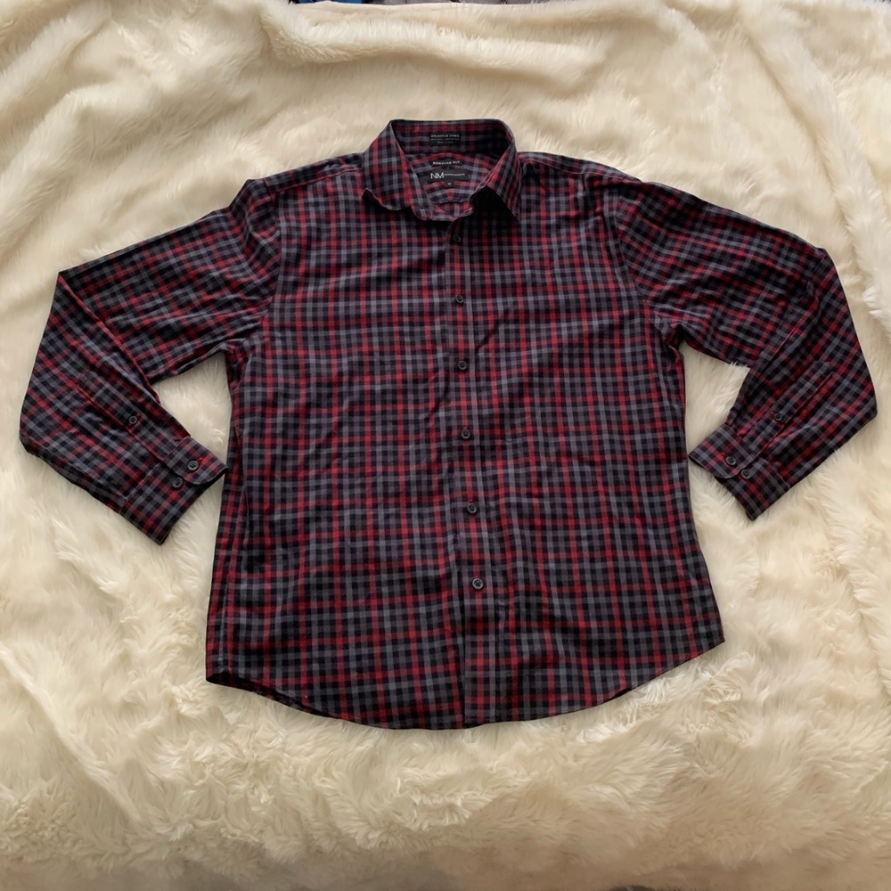 Neiman Marcus Long Sleeve Button Down Shirt